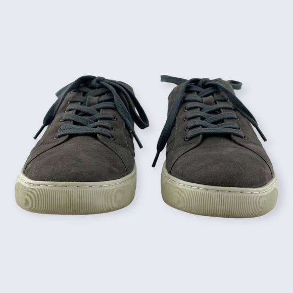 Aetrex Gray Quilted Suede Lace Up White Sole Arch Support Orthopedic Sneaker 7.5 - Picture 2 of 8